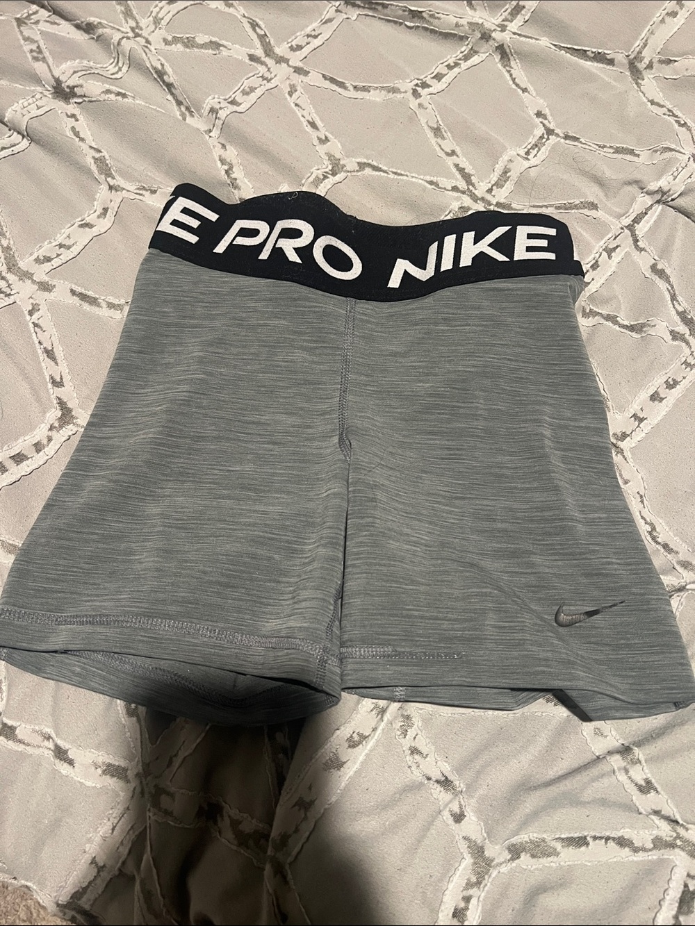 Nike Gray Logo Waistband Performance Shorts